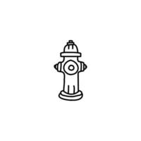 ícone de hidrante desenhado à mão, ícone de doodle simples vetor