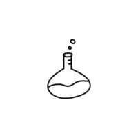 ícone de garrafa de laboratório desenhado à mão, ícone de doodle simples vetor