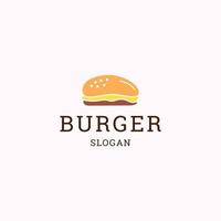ilustração em vetor modelo de design de ícone de logotipo de hambúrguer
