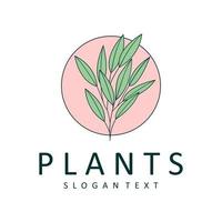 vetor de ícone de design de logotipo de planta