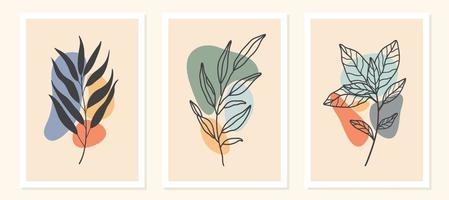 plantas coloridas de fundo vector illustration.exotic, ramos, arte imprimir para beleza, moda e produtos naturais, bem-estar, casamento e evento.