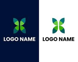 modelo de design de logotipo moderno letra x e o vetor