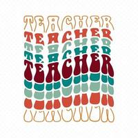 vetor de camiseta de professor, design svg de professor para camisetas, canecas, bolsas, cartões de pôster e muito mais