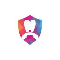 ligue para o modelo de design de logotipo odontológico. ícone de design de logotipo de chamada odontológica. vetor