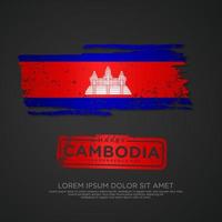 modelo de cartão de dia da independência do camboja. vetor