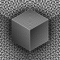 cenário de cubo de padrão abstrato de vetor
