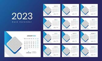 modelo de calendário de mesa 2023 vetor