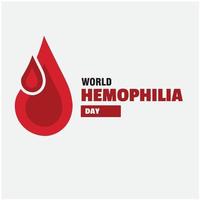 saudações para o dia mundial da hemofilia. Vector4.zip simples e elegante tinha erros de upload vetor