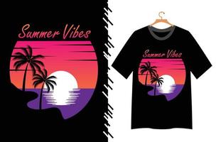 ilustração de verão para design de camiseta vetor