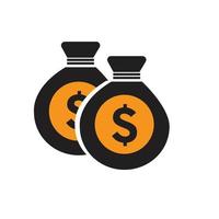 modelo de design de ilustração de ícone de vetor de dinheiro dólar - vetor