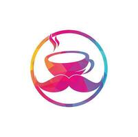 modelo de design de logotipo de café de bigode. inspiração criativa de logotipo de cafeteria vetor