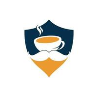 modelo de design de logotipo de café de bigode. inspiração criativa de logotipo de cafeteria vetor
