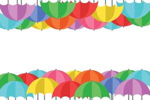 guarda-chuva colorido isolado no fundo branco. vetor