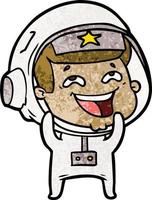 personagem de astronauta vetorial em estilo cartoon vetor