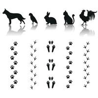 conjunto de ilustração de animais de estimação vetor