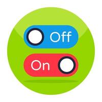 um ícone de design perfeito do botão liga/desliga vetor