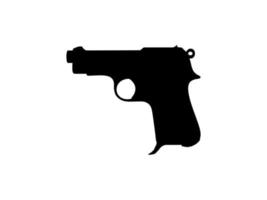 silhueta de arma de pistola para logotipo, pictograma, site ou elemento de design gráfico. ilustração vetorial vetor