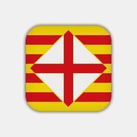 bandeira de barcelona, províncias da espanha. ilustração vetorial. vetor