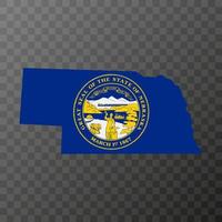 bandeira do estado de Nebraska. ilustração vetorial. vetor