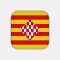 bandeira girona, províncias da espanha. ilustração vetorial. vetor