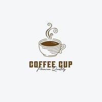 ilustração de design de logotipo de vetor de ícone de xícara de café, café robusta, café árabe