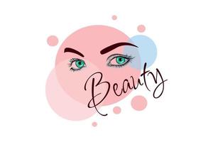 beleza estética mulher olhos logotipo modelo ilustração design para marca ou empresa e outros vetor