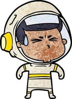 personagem de astronauta vetorial em estilo cartoon vetor