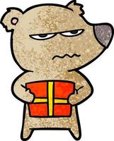 personagem de urso vetorial em estilo cartoon vetor