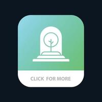 planta de crescimento árvore de negócios novo botão de aplicativo móvel versão android e ios glifo vetor