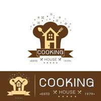 ilustração vetorial de logotipo de casa de cozinha vetor