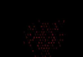 textura vector vermelho escuro com caracteres abc.