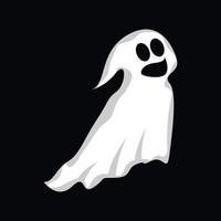 design de logotipo fantasma, ícone de halloween, ilustração de fantasia de halloween, modelo de banner de celebração vetor