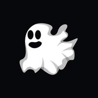 design de logotipo fantasma, ícone de halloween, ilustração de fantasia de halloween, modelo de banner de celebração vetor