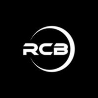 design de logotipo de carta rcb na ilustração. logotipo vetorial, desenhos de caligrafia para logotipo, pôster, convite, etc. vetor