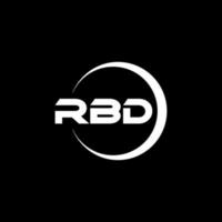 design de logotipo de letra rbd na ilustração. logotipo vetorial, desenhos de caligrafia para logotipo, pôster, convite, etc. vetor