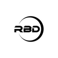 design de logotipo de letra rbd na ilustração. logotipo vetorial, desenhos de caligrafia para logotipo, pôster, convite, etc. vetor