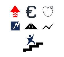 conjunto de ícones relacionados a economia e dinheiro vetor