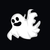 design de logotipo fantasma, ícone de halloween, ilustração de fantasia de halloween, modelo de banner de celebração vetor