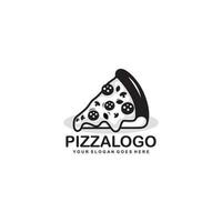fatia de ilustração vetorial de logotipo de pizza vetor