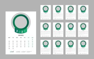 design de modelo de calendário de parede 2023 vetor