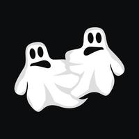 logotipo fantasma, ilustração vetorial fantasma de halloween, modelo de festa de halloween vetor