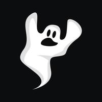 logotipo fantasma, ilustração vetorial fantasma de halloween, modelo de festa de halloween vetor