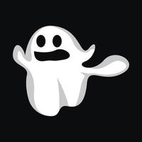 logotipo fantasma, ilustração vetorial fantasma de halloween, modelo de festa de halloween vetor