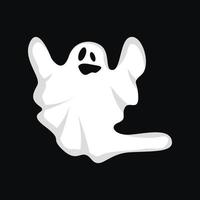 logotipo fantasma, ilustração vetorial fantasma de halloween, modelo de festa de halloween vetor