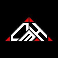 design criativo do logotipo da letra cmh com gráfico vetorial, logotipo simples e moderno cmh em forma de triângulo. vetor