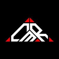 design criativo do logotipo da letra cmr com gráfico vetorial, logotipo simples e moderno cmr em forma de triângulo. vetor