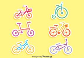 Nice Bicycle Set Vector