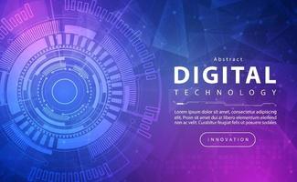 conceito de fundo rosa azul de banner de tecnologia digital, efeito roxo claro de tecnologia, tecnologia abstrata, dados futuros de inovação, rede de internet, ai big data, conexão de pontos de linhas, ilustração vetorial vetor