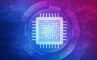 chip eletrônico de tecnologia digital conceito de fundo azul rosa, hardware elétrico de computador microprocessador de memória ram cpu, futuro cibernético futurista, tecnologia de rede de big data abstrata, ilustração vetorial vetor