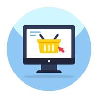 ícone de design moderno de compras online vetor